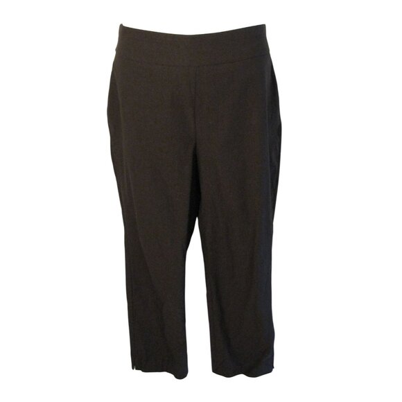 Chico's So Slimming 2.5 (14) Dark Brown Crop Pants Pull On Stretch - Picture 1 of 3